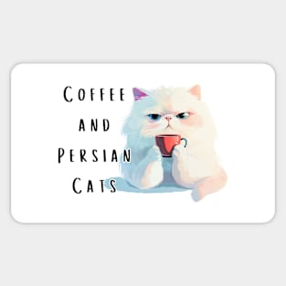 Coffee and Persian Cats Sticker